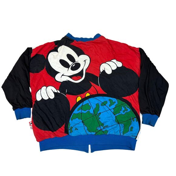 Vintage 90s Mickeys Reversible Bomber AOP Jacket Men's XL - Picture 1 of 14